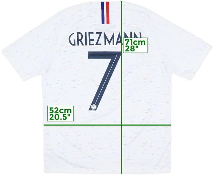 2018 France Away Shirt Griezmann #7 - 8/10 - (L)