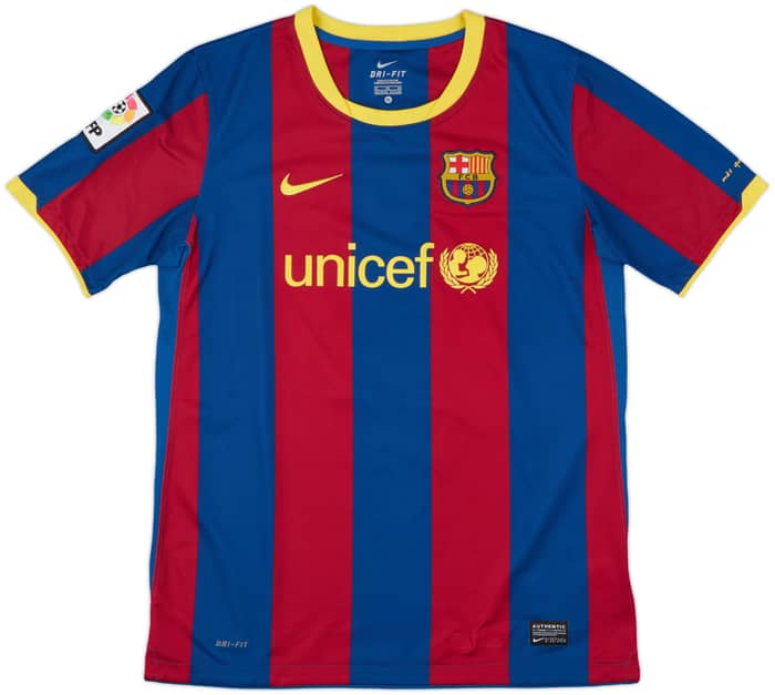 2010-11 Barcelona Home Shirt Iniesta #8 - 7/10 - (XL.Boys)