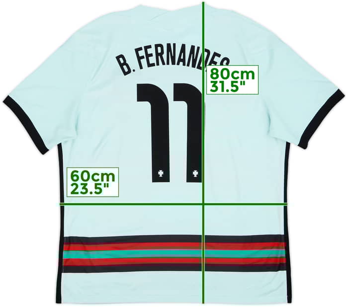 2020-22 Portugal Away Shirt B.Fernandes #11 - 10/10 - (XL)