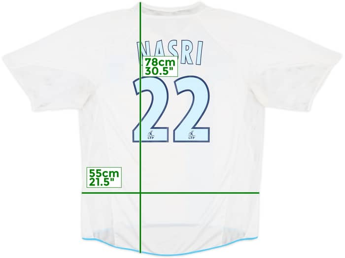 2004-05 Olympique Marseille Home Shirt Nasri #22 - 4/10 - (L)