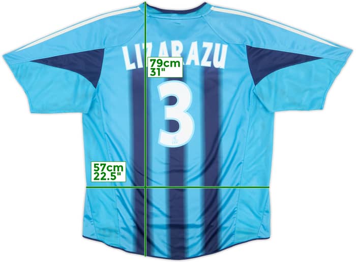 2004-05 Olympique Marseille Away Shirt Lizarazu #3 - 9/10 - (XL)