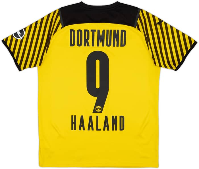 2021-22 Borussia Dortmund Home Shirt Haaland #9 - 9/10 - (XL.Boys)