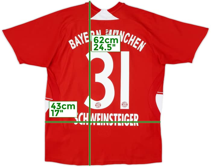 2007-08 Bayern Munich Home Shirt Schweinsteiger #31 - 6/10 - (L.Boys)