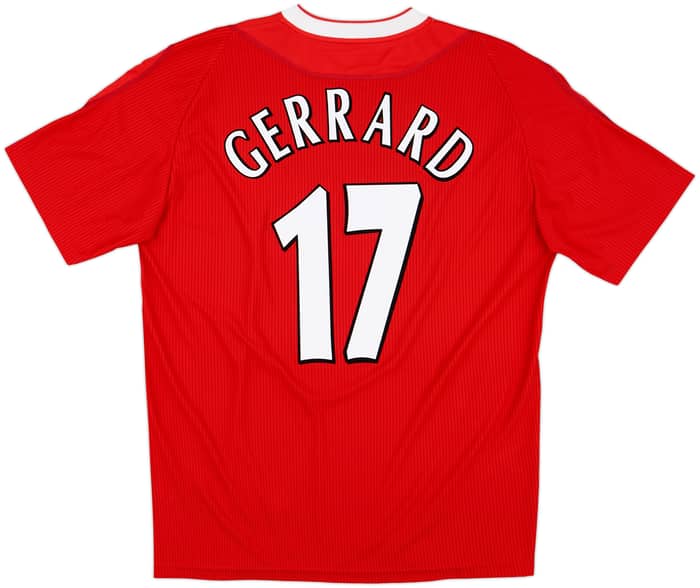 2002-04 Liverpool 'Worthington Cup Final' Home Shirt Gerrard #17 - 9/10 - (L)