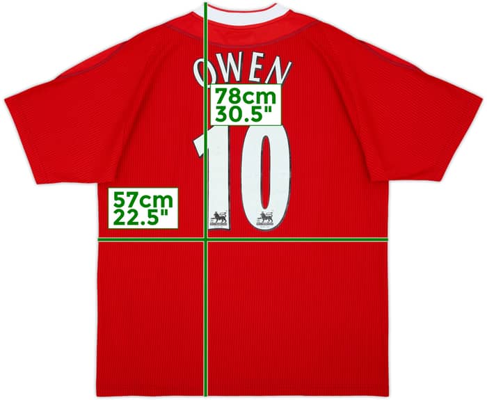 2002-04 Liverpool Home Shirt Owen #10 - 6/10 - (L)