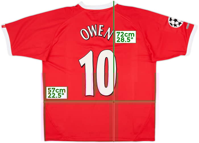 2001-03 Liverpool CL Shirt Owen #10 - 8/10 - (L)