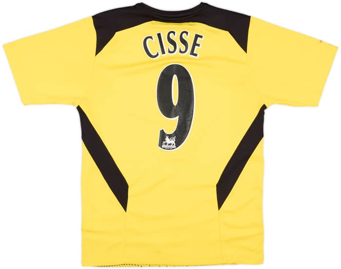 2004-06 Liverpool Away Shirt Cisse #9 - 8/10 - (S)