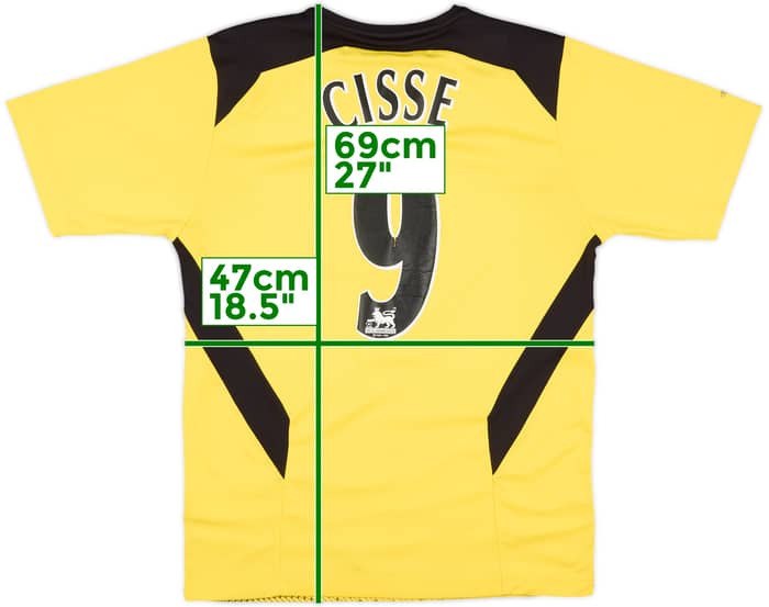 2004-06 Liverpool Away Shirt Cisse #9 - 8/10 - (S)