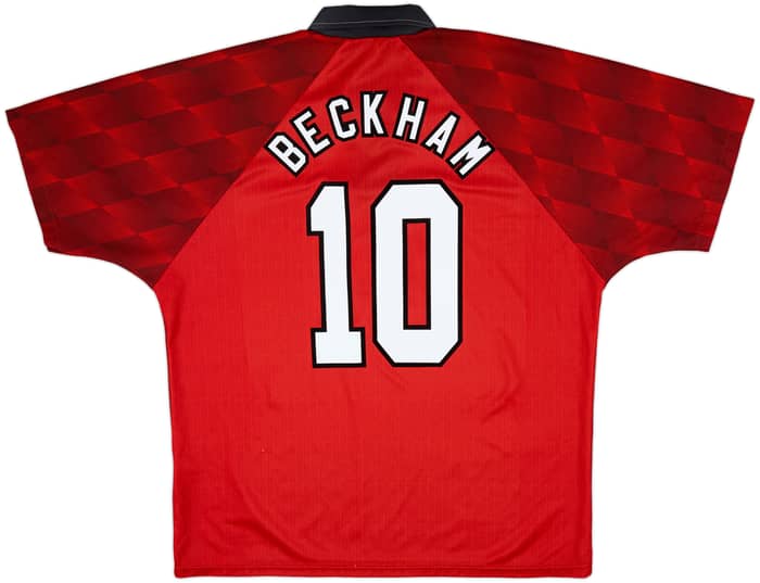 1996-98 Manchester United Home Shirt Beckham #10 - 9/10 - (XL)