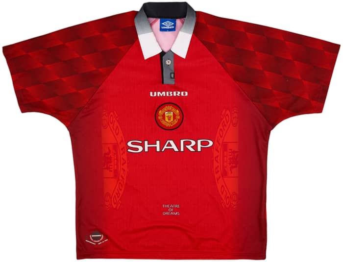 1996-98 Manchester United Home Shirt Beckham #10 - 9/10 - (XL)