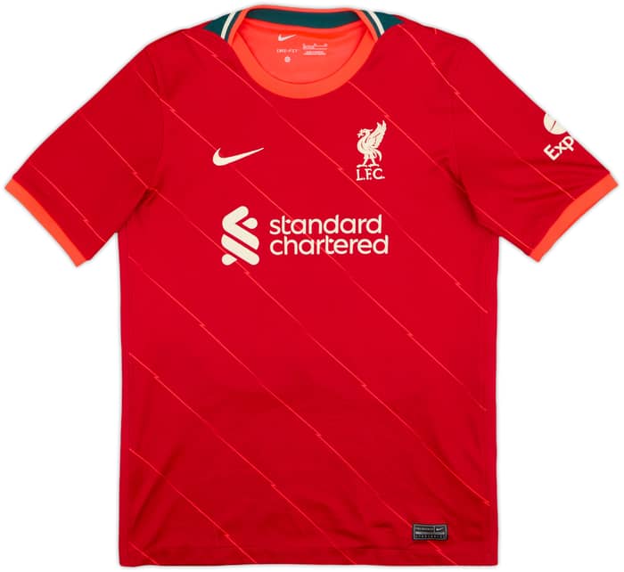 2021-22 Liverpool Home Shirt Luis Diaz #23 - 6/10 - (XL.Boys)