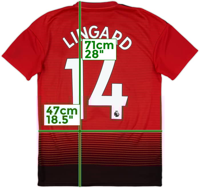 2018-19 Manchester United Home Shirt Lingard #14 - 8/10 - (XS)