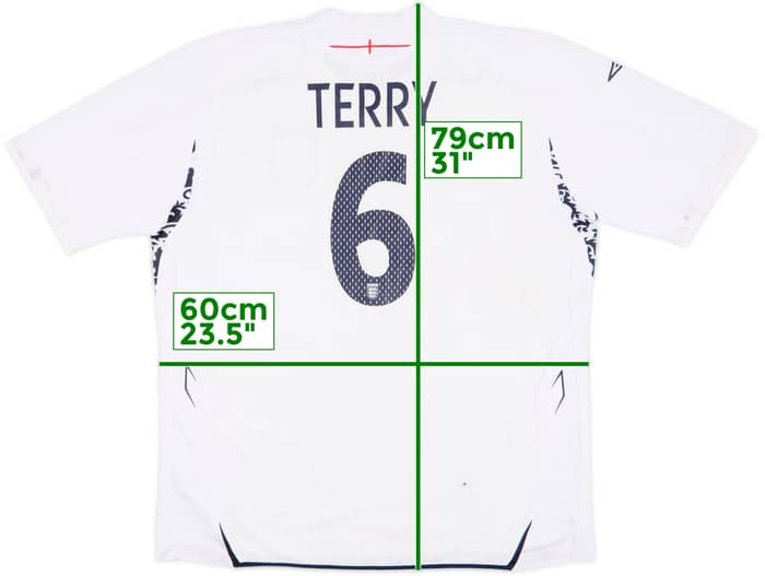 2007-09 England Home Shirt Terry #6 - 5/10 - (XXL)