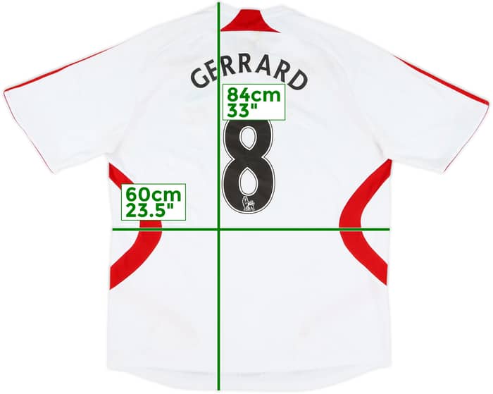 2007-08 Liverpool Away Shirt Gerrard #8 - 5/10 - (XL)