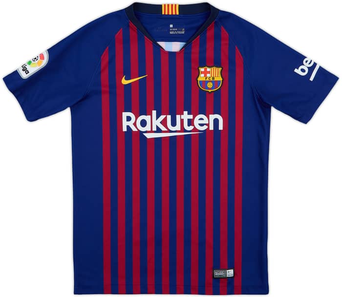 2018-19 Barcelona Home Shirt - 8/10 - (L.Boys)