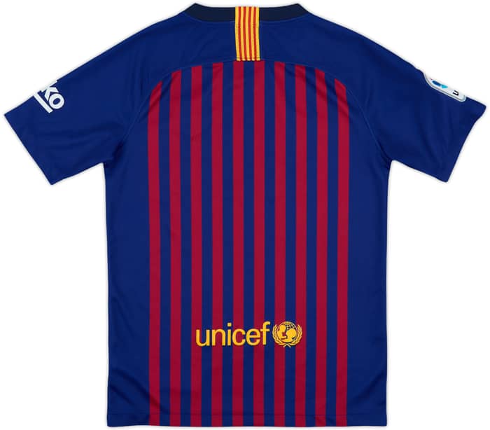 2018-19 Barcelona Home Shirt - 8/10 - (L.Boys)
