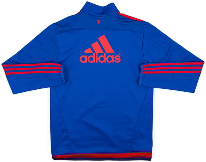 2015-16 Manchester United adidas 1/4 Zip Drill Top - 8/10 - (S)