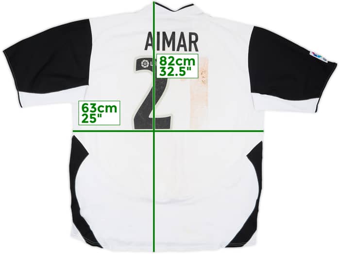 2003-04 Valencia Home Shirt Aimar #21 - 4/10 - (XXL)