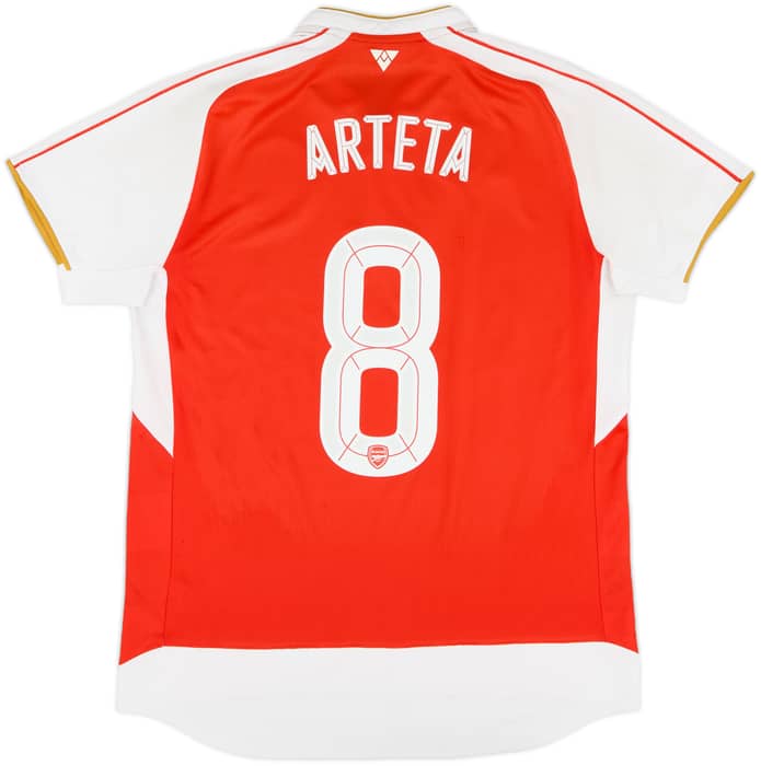 2015-16 Arsenal Home Shirt Arteta #8 - 9/10 - (L)
