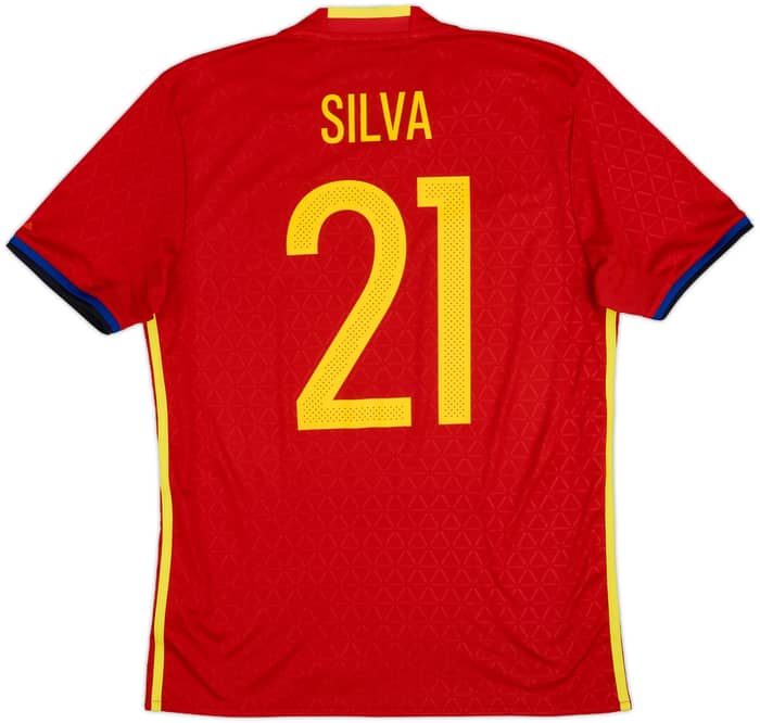 2016-17 Spain Home Shirt Silva #21 - 10/10 - (M)