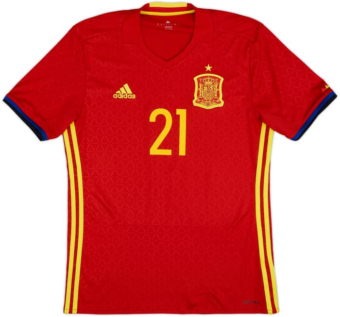 2016-17 Spain Home Shirt Silva #21 - 10/10 - (M)