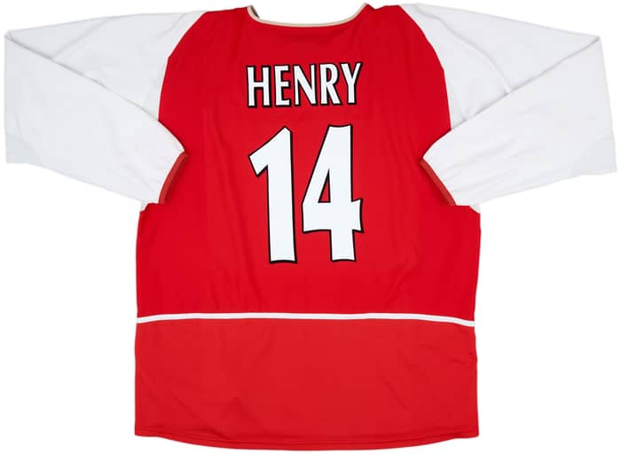 2002-04 Arsenal Home L/S Shirt Henry #14 - 7/10 - (XXL)