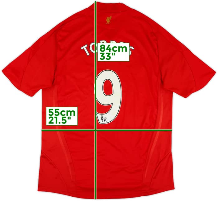 2008-10 Liverpool Home Shirt Torres #9 - 6/10 - (L)
