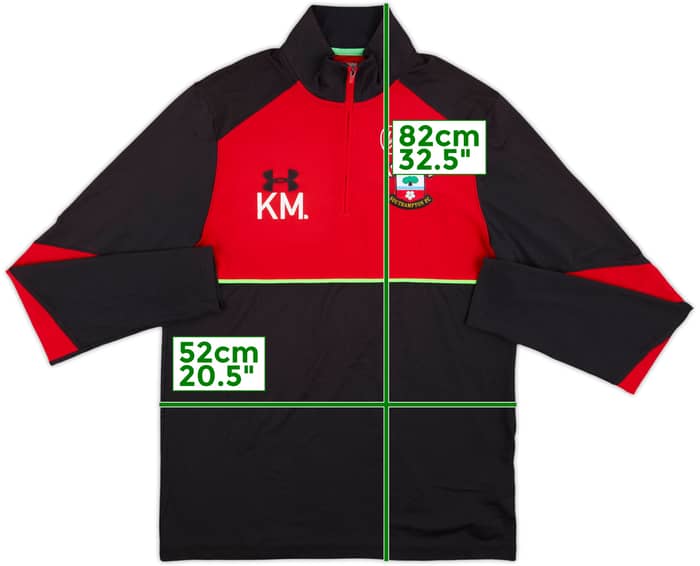2016-17 Southampton Staff Issue Under Armour 1/4 Zip Drill Top KM - 7/10 - (L)