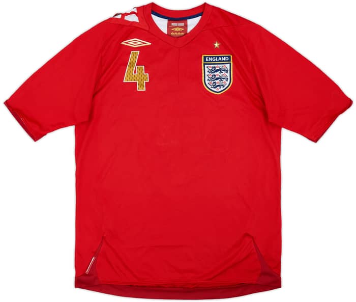2006-08 England Away Shirt Gerrard #4 - 6/10 - (M)