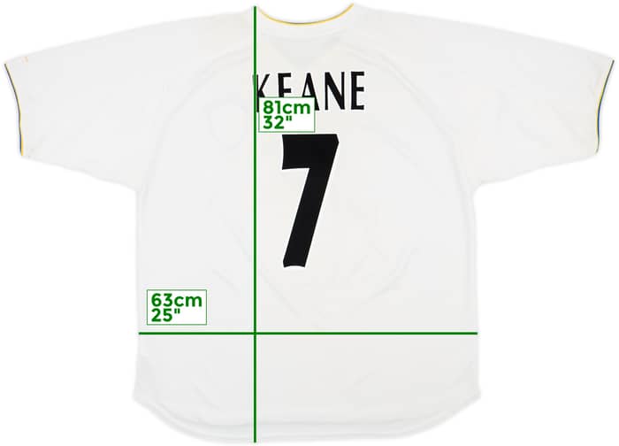 2000-02 Leeds United Home Shirt Keane #7 - 6/10 - (XL)