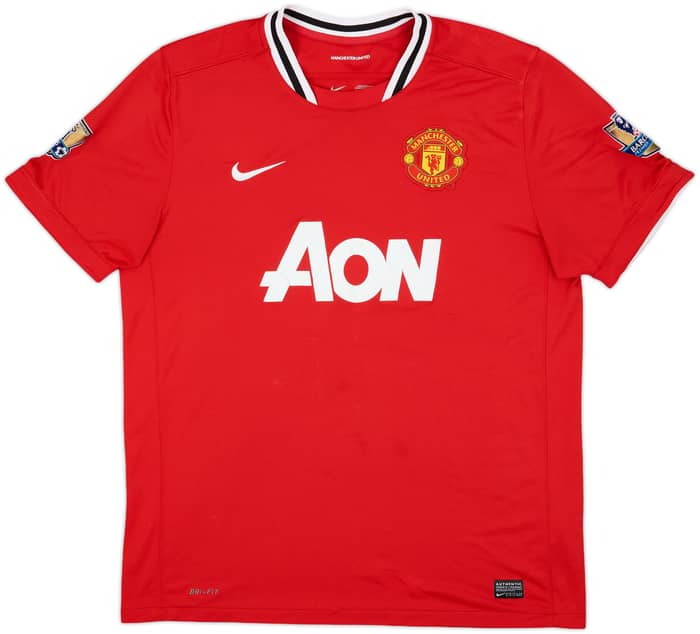 2011-12 Manchester United Home Shirt Champions #19 - 8/10 - (XL)
