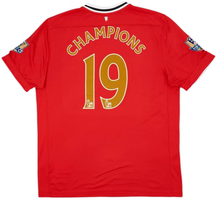 2011-12 Manchester United Home Shirt Champions #19 - 8/10 - (XL)