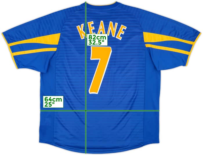 2001-03 Leeds United Away Shirt Keane #7 - 8/10 - (XL)
