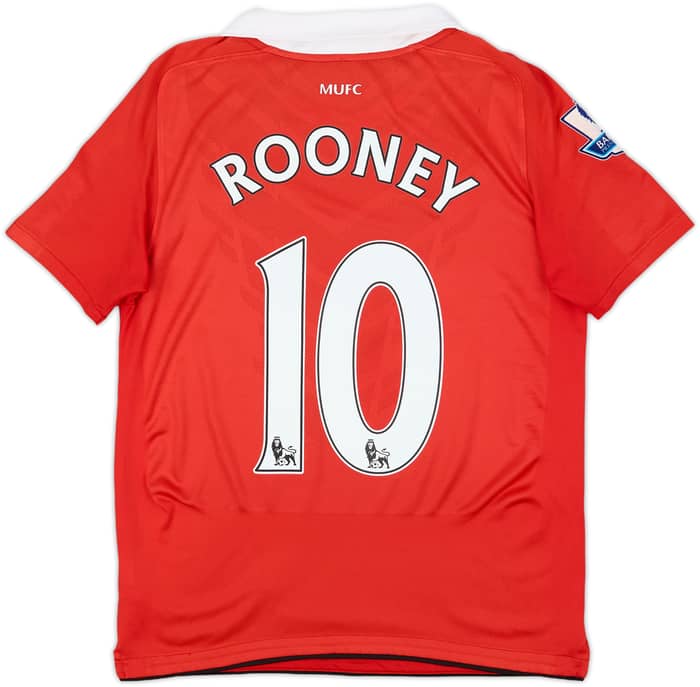 2010-11 Manchester United Home Shirt Rooney #10 - 7/10 - (L.Boys)