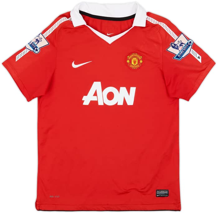 2010-11 Manchester United Home Shirt Rooney #10 - 7/10 - (L.Boys)