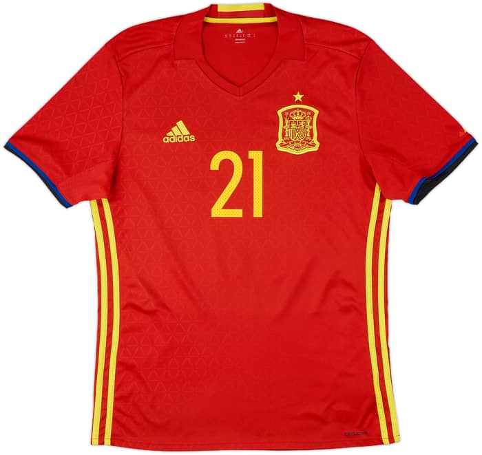 2016-17 Spain Home Shirt Silva #21 - 10/10 - (M)