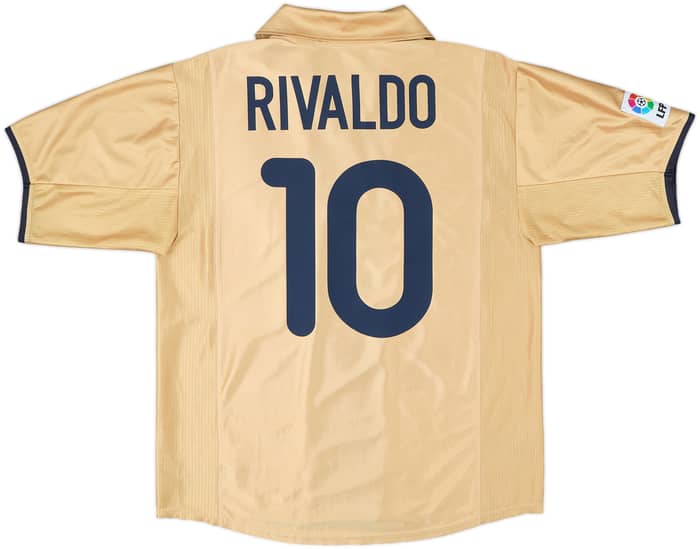 2001-03 Barcelona Away Shirt Rivaldo #10 - 8/10 - (M)