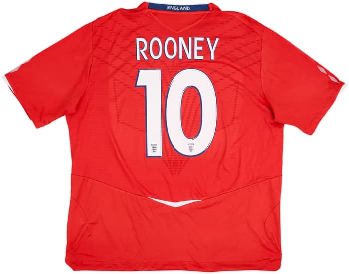 2008-10 England Away Shirt Rooney #10 - 6/10 - (3XL)