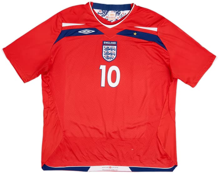 2008-10 England Away Shirt Rooney #10 - 6/10 - (3XL)