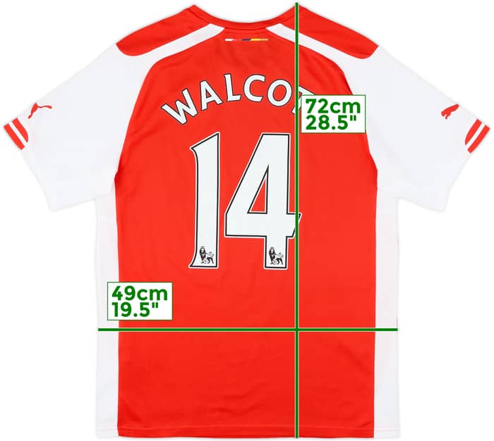 2014-15 Arsenal Home Shirt Walcott #14 - 7/10 - (M)