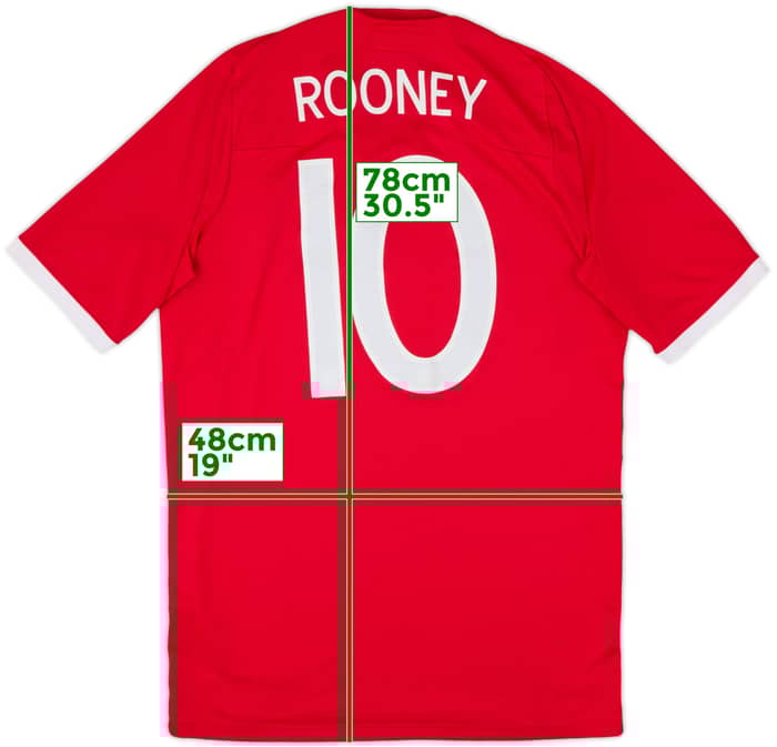 2010-11 England Away Shirt Rooney #10 - 8/10 - (M)