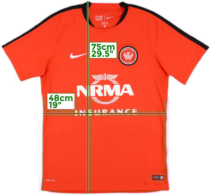 2015-16 Western Sydney Wanderers Nike Training Shirt - 9/10 - (M)