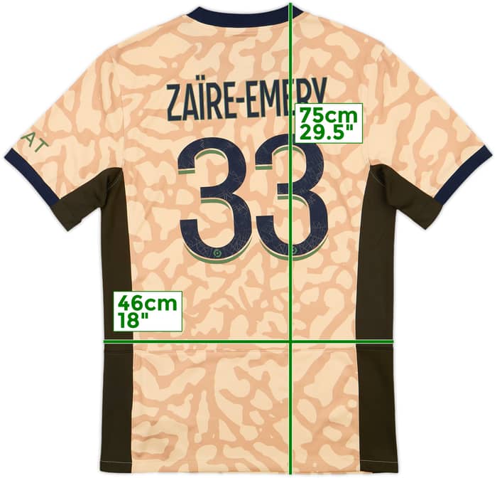 2023-24 Paris Saint-Germain Fourth Shirt Zaire-Emery #33 - 10/10 - (S)