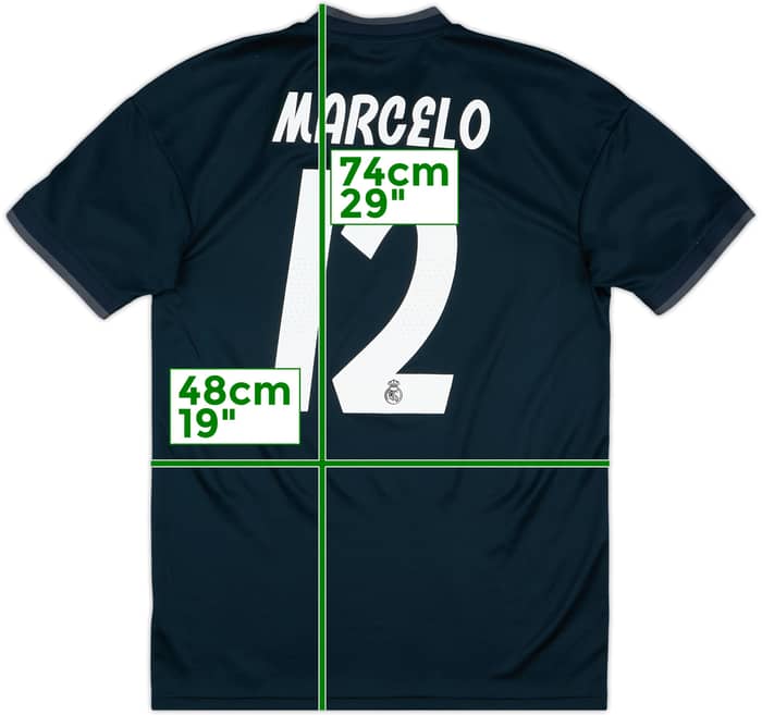 2018-19 Real Madrid Away Shirt Marcelo #12 - 8/10 - (S)