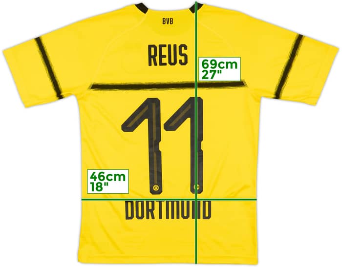 2018-19 Borussia Dortmund European Home Shirt Reus #11 - 10/10 - (S)
