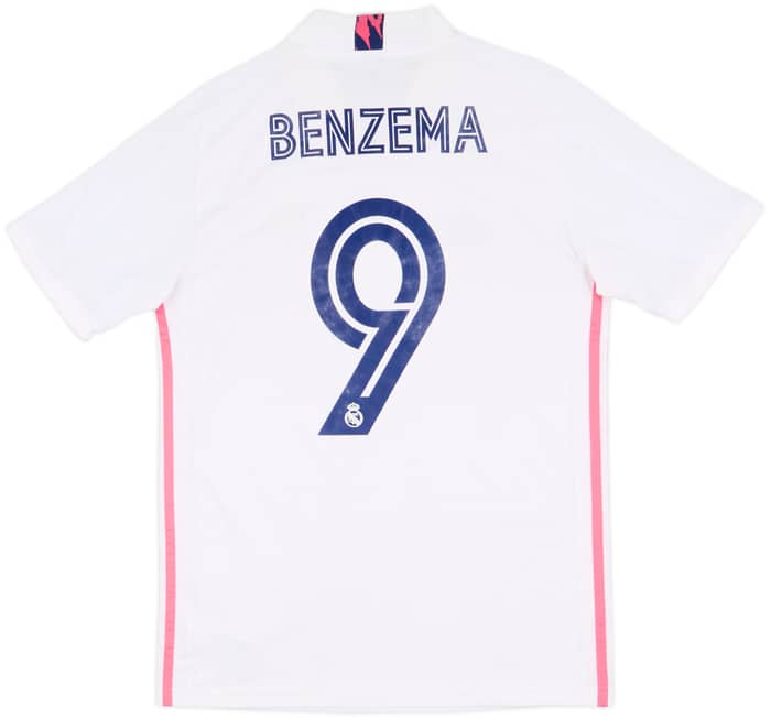 2020-21 Real Madrid Home Shirt Benzema #9 - 7/10 - (S)