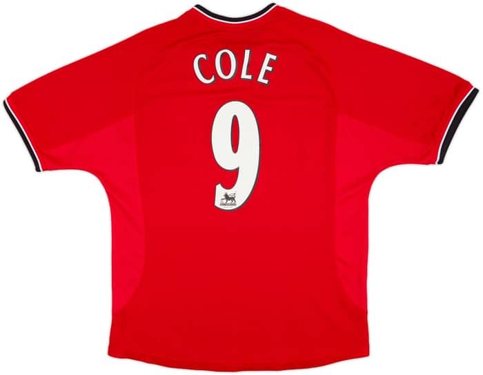 2000-02 Manchester United Home Shirt Cole #9 - 8/10 - (M)