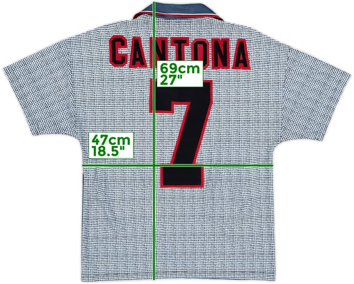 1995-96 Manchester United Away Shirt Cantona #7 - 8/10 - (Y)