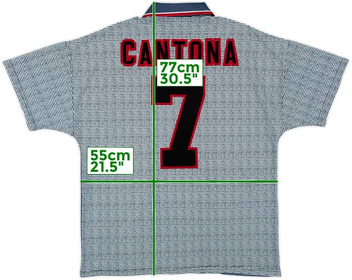 1995-96 Manchester United Away Shirt Cantona #7 - 8/10 - (L)