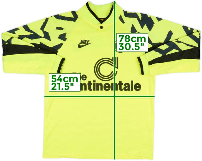 1991-92 Borussia Dortmund Home L/S Shirt - 9/10 - (M)